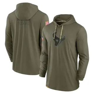 Houston Texans Men's 2022 Salute to Service Tonal Pullover Hoodie - Olive
