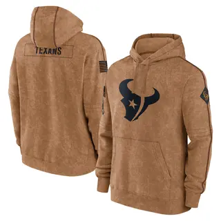 Houston Texans Men's 2023 Salute to Service Club Pullover Hoodie - Brown