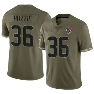 Houston Texans Men's Alijah Huzzie Limited 2022 Salute To Service Jersey - Olive