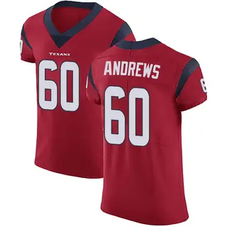 Houston Texans Men's Jake Andrews Elite Alternate Vapor Untouchable Jersey - Red