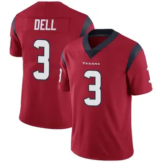 Houston Texans Men's Tank Dell Limited Alternate Vapor Untouchable Jersey - Red
