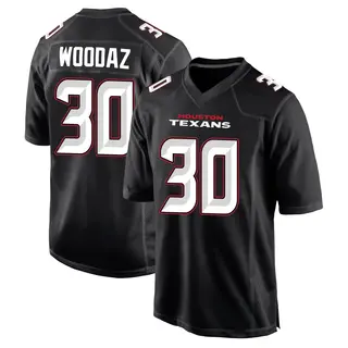 Houston Texans Men's Wade Woodaz Game Carbon Fashion Jersey - Black