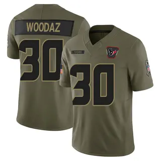 Houston Texans Men's Wade Woodaz Limited 2025 Salute to Service Jersey - Olive