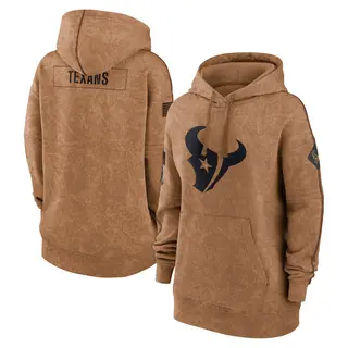 Houston Texans Women's 2023 Salute to Service Pullover Hoodie - Brown