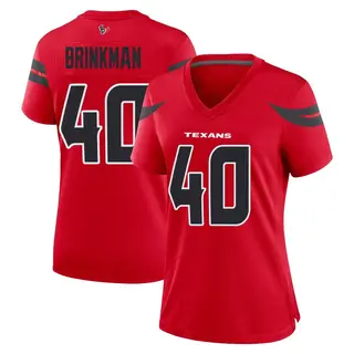 Houston Texans Women's Austin Brinkman Game Alternate Jersey - Red