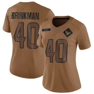 Houston Texans Women's Austin Brinkman Limited 2023 Salute To Service Jersey - Brown