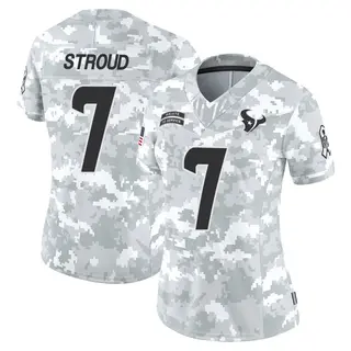 Houston Texans Women's C.J. Stroud Limited 2024 Salute to Service Jersey - Arctic Camo