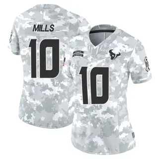 Houston Texans Women's Davis Mills Limited 2024 Salute to Service Jersey - Arctic Camo