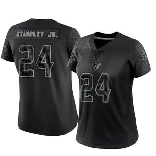 Houston Texans Women's Derek Stingley Jr. Limited Reflective Jersey - Black