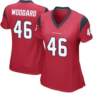 Houston Texans Women's Jackson Woodard Game Alternate Jersey - Red
