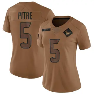 Houston Texans Women's Jalen Pitre Limited 2023 Salute To Service Jersey - Brown