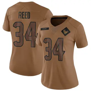 Houston Texans Women's Jaylen Reed Limited 2023 Salute To Service Jersey - Brown