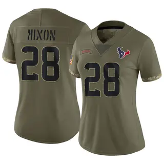 Houston Texans Women's Joe Mixon Limited 2022 Salute To Service Jersey - Olive