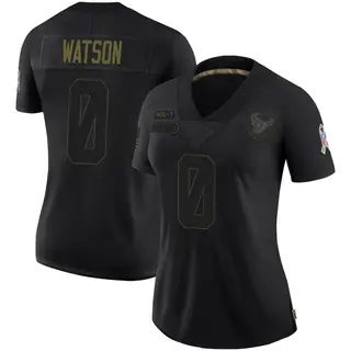 Houston Texans Women's Justin Watson Limited 2020 Salute To Service Jersey - Black