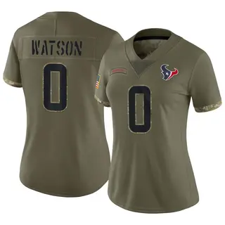 Houston Texans Women's Justin Watson Limited 2022 Salute To Service Jersey - Olive