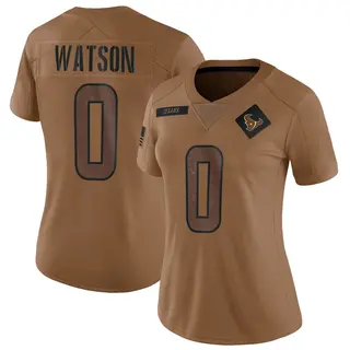 Houston Texans Women's Justin Watson Limited 2023 Salute To Service Jersey - Brown