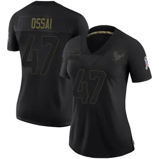 Houston Texans Women's K.C. Ossai Limited 2020 Salute To Service Jersey - Black