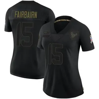 Houston Texans Women's Ka'imi Fairbairn Limited 2020 Salute To Service Jersey - Black