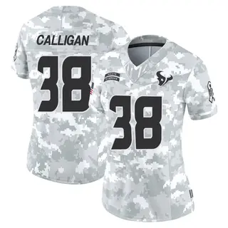 Houston Texans Women's Keydrain Calligan Limited 2024 Salute to Service Jersey - Arctic Camo