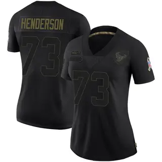 Houston Texans Women's LaDarius Henderson Limited 2020 Salute To Service Jersey - Black