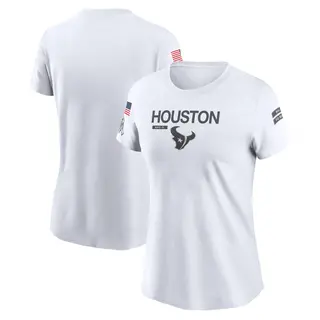Houston Texans Women's Legend 2024 Salute To Service Performance T-Shirt - White