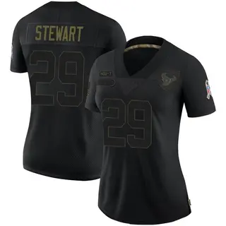 Houston Texans Women's M.J. Stewart Limited 2020 Salute To Service Jersey - Black