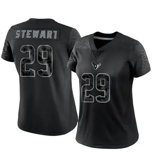 Houston Texans Women's M.J. Stewart Limited Reflective Jersey - Black