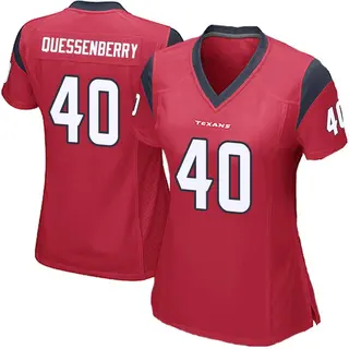 Houston Texans Women's Paul Quessenberry Game Alternate Jersey - Red
