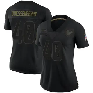 Houston Texans Women's Paul Quessenberry Limited 2020 Salute To Service Jersey - Black