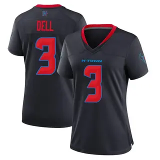 Houston Texans Women's Tank Dell Game 2nd Alternate Jersey - Navy