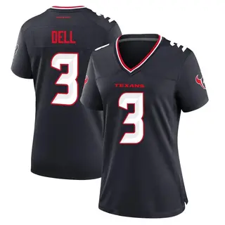 Houston Texans Women's Tank Dell Game Team Jersey - Navy