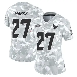 Houston Texans Women's Woody Marks Limited 2024 Salute to Service Jersey - Arctic Camo
