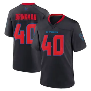 Houston Texans Youth Austin Brinkman Game 2nd Alternate Jersey - Navy