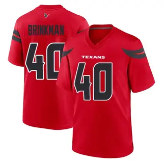 Houston Texans Youth Austin Brinkman Game Alternate Jersey - Red