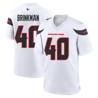 Houston Texans Youth Austin Brinkman Game Jersey - White