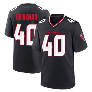 Houston Texans Youth Austin Brinkman Game Team Jersey - Navy