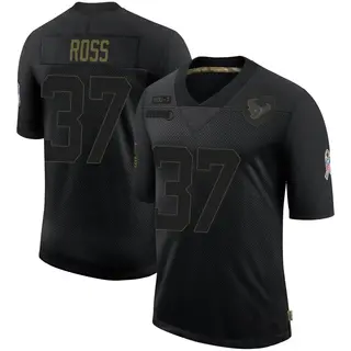 Houston Texans Youth D'Angelo Ross Limited 2020 Salute To Service Jersey - Black