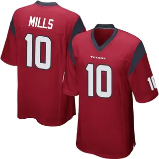Houston Texans Youth Davis Mills Game Alternate Jersey - Red