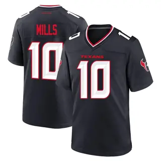 Houston Texans Youth Davis Mills Game Team Jersey - Navy
