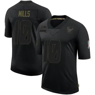 Houston Texans Youth Davis Mills Limited 2020 Salute To Service Jersey - Black
