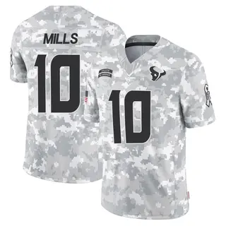 Houston Texans Youth Davis Mills Limited 2024 Salute to Service Jersey - Arctic Camo