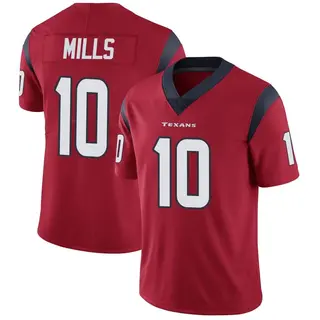Houston Texans Youth Davis Mills Limited Alternate Vapor Untouchable Jersey - Red
