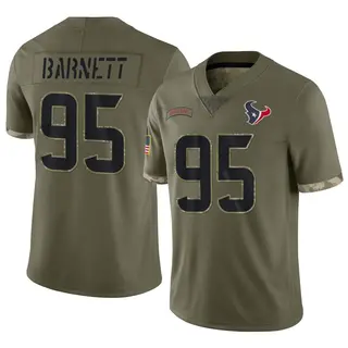 Houston Texans Youth Derek Barnett Limited 2022 Salute To Service Jersey - Olive