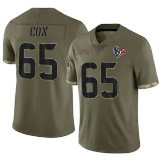 Houston Texans Youth Eli Cox Limited 2022 Salute To Service Jersey - Olive