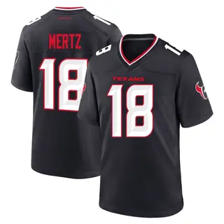Houston Texans Youth Graham Mertz Game Team Jersey - Navy