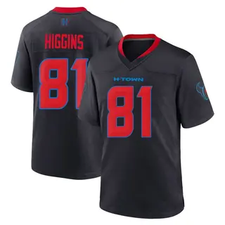 Houston Texans Youth Jayden Higgins Game 2nd Alternate Jersey - Navy
