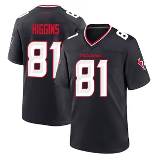 Houston Texans Youth Jayden Higgins Game Team Jersey - Navy