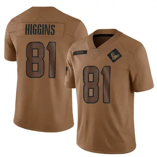 Houston Texans Youth Jayden Higgins Limited 2023 Salute To Service Jersey - Brown