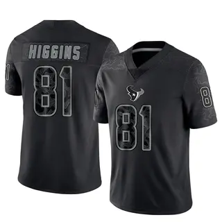 Houston Texans Youth Jayden Higgins Limited Reflective Jersey - Black