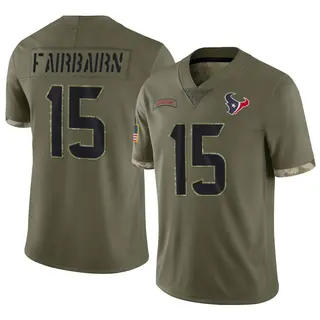 Houston Texans Youth Ka'imi Fairbairn Limited 2022 Salute To Service Jersey - Olive